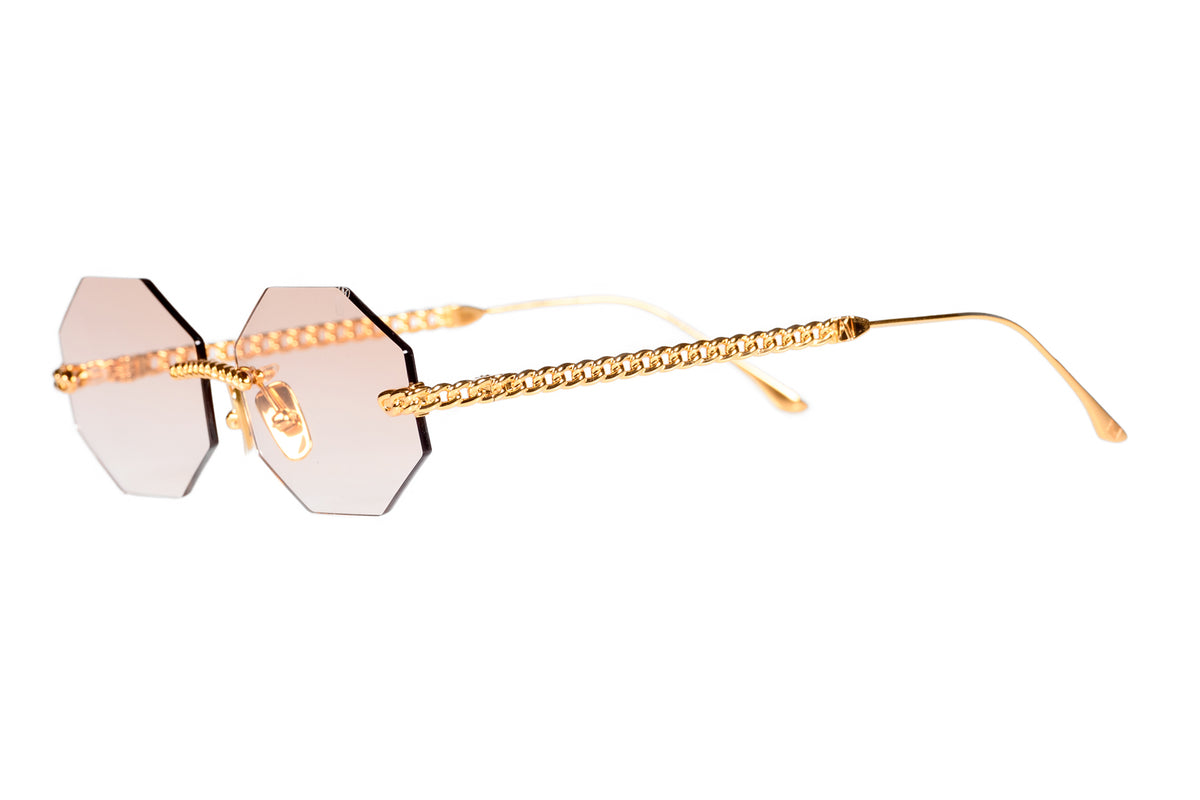 CHAIN NEST SUN - OCTAGONAL - Gold Tobacco