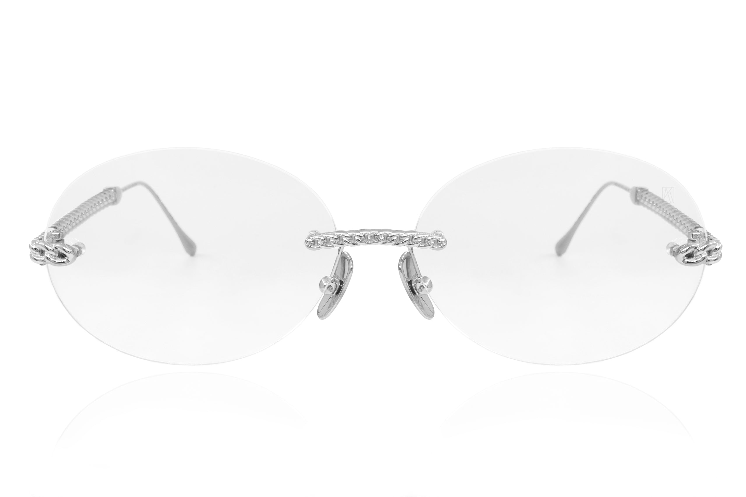 CHAIN NEST - OVAL - White Gold
