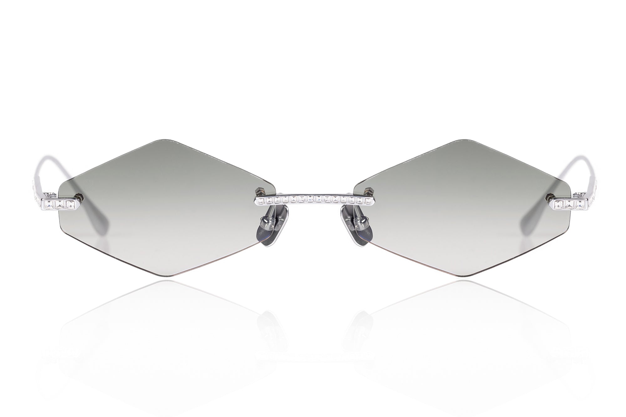 CRYSTAL NEST - TRIANGLE - White Gold Green