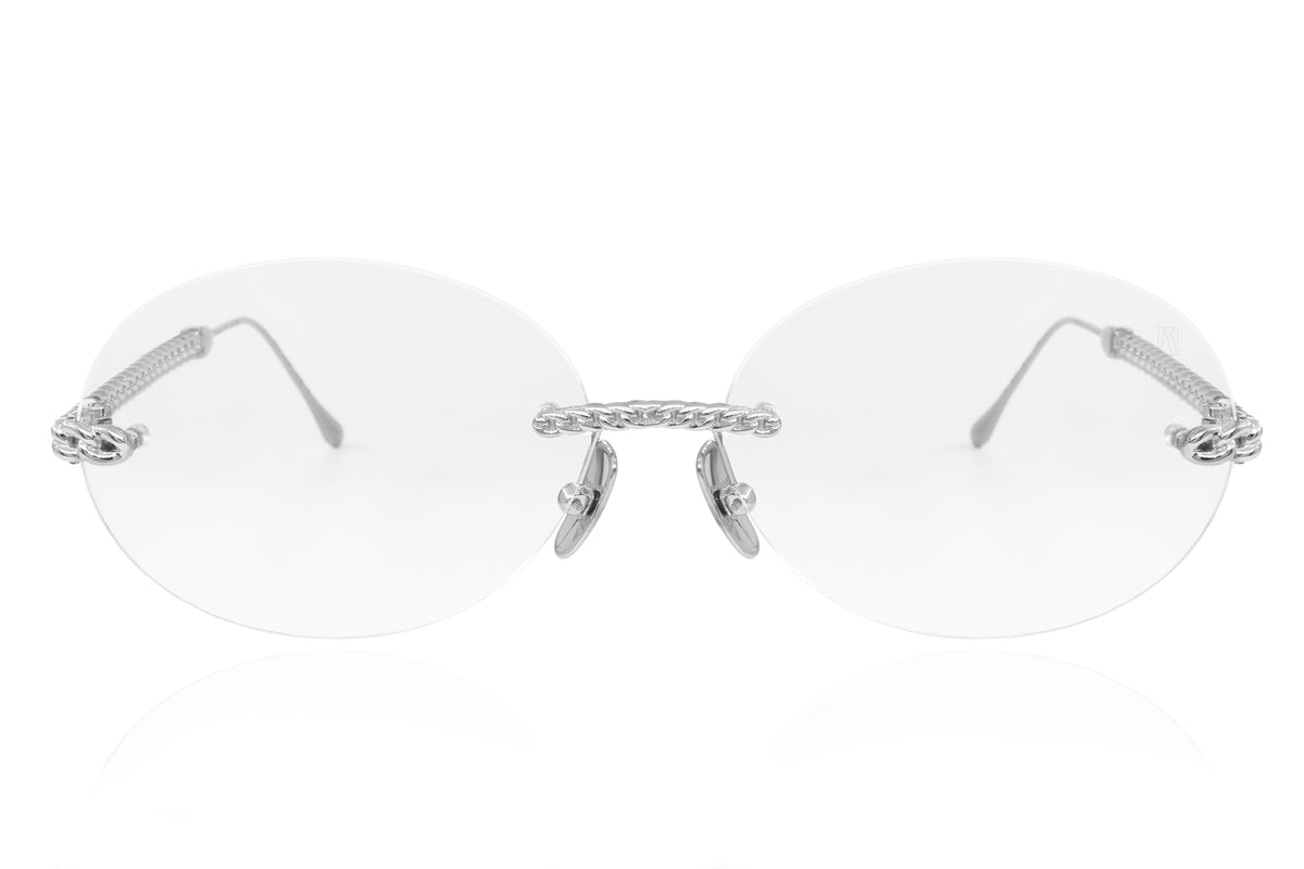 CHAIN NEST - OVAL - White Gold