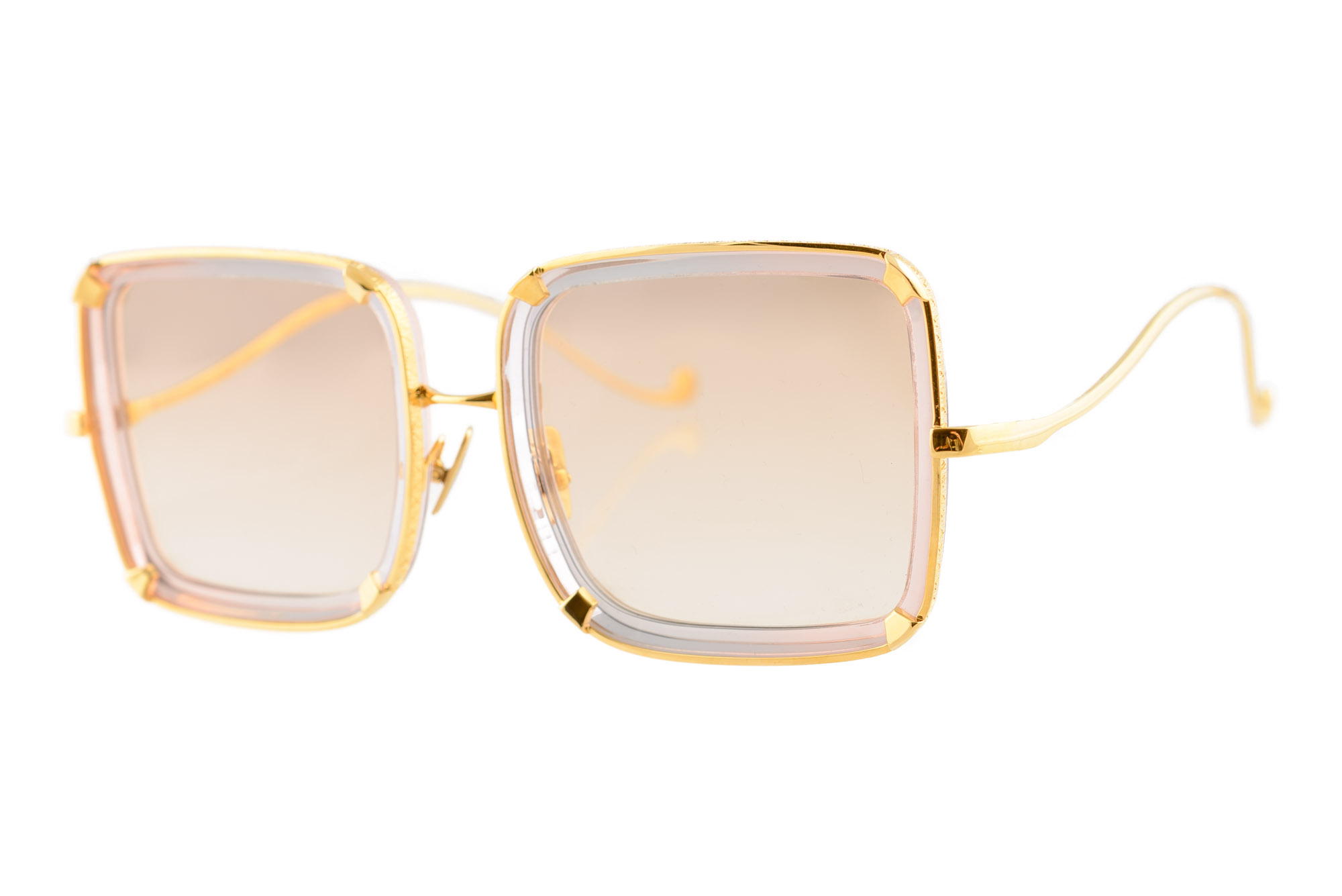 Anna-Karin Karlsson White Moon Black Limited 1st Edition Sunglasses and Gold 56mm